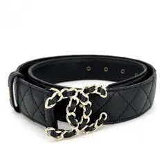 シャネル ベルト レディース マトラッセ チェーンココマーク