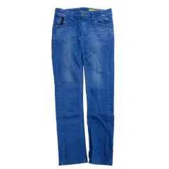 美品 something サムシング スキニー デニム パンツ ジーンズ ストレッチ フルレングス ジップフライ 29 × 32 ブルー レディース 古着 中古 USED