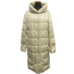 ICB アイシービー ダウン コート ジャケット ブルゾン ショールカラー 大きいサイズ 42 ベージュ レディース 古着 中古 USED