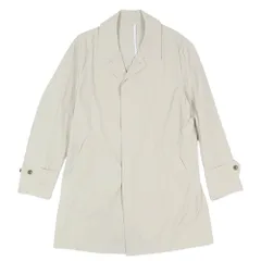 美品 UNITED ARROWS ユナイテッドアローズ ステンカラーコート ロングコート アウター ジャケット 比翼仕立て L ベージュ メンズ 古着 中古 USED