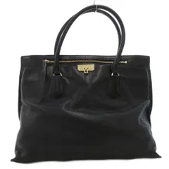 サザビー SAZABY ハンドバッグ トート レザー ブラック /UO