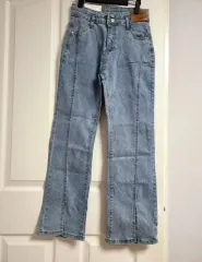 ライトデニム サイドスリット デニム