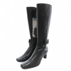 チャーキーズ CHARKIES タグ付き ロングブーツ S リボン レザー 黒 ブラック /AE