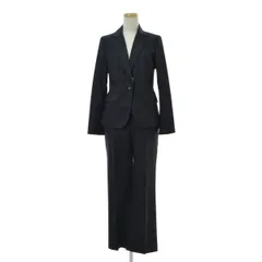 【INED】ストライプ1釦テーラードジャケット+ローライズブーツカットスラックスパンツスーツ