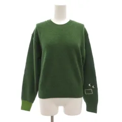 ユニクロ UNIQLO × アニヤハインドマーチ ANYA HINDMARCH 23AW プレミアムラムクルーネックセーター ニット 長袖 S 緑 グリーン /GV