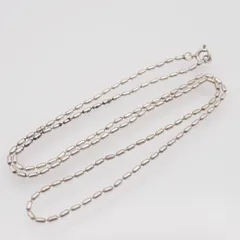 M038 ヴィンテージ 925刻印 ネックレス 楕円チェーン デザイン シルバー