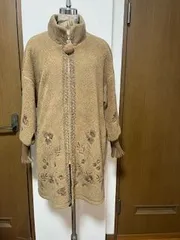 ボア生地コート　茶系