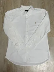 着用画像o) ポロラルフローレン 白 ボタンダウン シャツ L