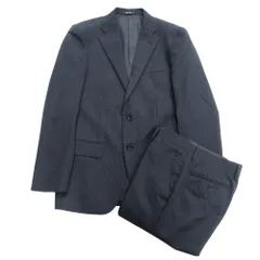 美品 COMME CA ISM コムサイズム セットアップ スーツ ピンストライプ ジャケット ブレザー パンツ スラックス M 紺 ネイビー メンズ 古着 中古 USED