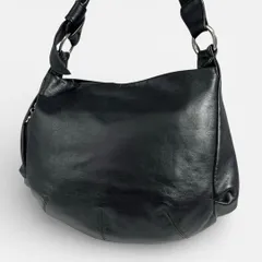 美品 DAKS 黒 y2k ショルダーバッグ ハンドバッグ フェイクレザー