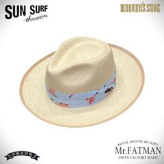 新品 サンサーフ ミスターファットマン パナマハット L 麦わら帽子 茶 