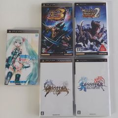 PSP 소프트 몬스터 헌터 하츠네 미쿠 파이널 판타지 정리 판매 5점 세트 #m00127