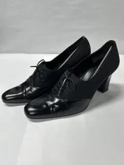 Pinky&Dianne ブーティ 黒 23.5 24 紐靴 本革 ウール REGAL