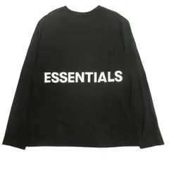良品 FOG ESSENTIALS エッセンシャルズ バックロゴ ロング Tシャツ 長袖 プリント カットソー L 黒 ブラック メンズ 古着 中古 USED