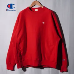 チャンピオン Champion リバースウィーブ REVERSE WEAVE スウェット L レッド 00s ロゴ刺繍 袖刺繍 アメカジ ストリート オーバーサイズ ビッグシルエット ゆるだぼ 古着 L622