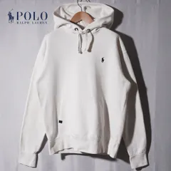 ポロラルフローレン POLO RALPH LAUREN パーカー M ホワイト ポニー刺繍 ワンポイント ロゴ刺繍 00s フーディー スウェット アメカジ ユニセックス 古着 L623