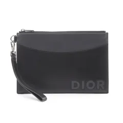 ディオール Dior セカンドバッグ クラッチバッグ ブラック/チェコールグレー レザー クラッチバッグ メンズ Used Aのサムネイル