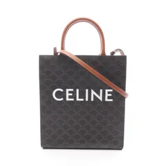 セリーヌ CELINE トートバッグ スモール バーティカル カバ トリオンフ ブラック/ホワイト PVCコーティングキャンバス レザー トリオンフ バーティカル カバ スモール