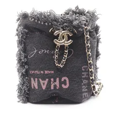 シャネル CHANEL ショルダーバッグ ミニバケットバッグ マトラッセ AP2603 ブラック デニム ミニ チェーン バケットバック レディース Used Aのサムネイル