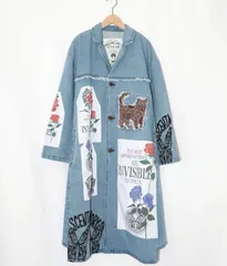 スカラー　scolar161608：アップリケ×刺繍デニムorツイルロングコート