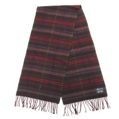 POLO RALPH LAUREN ポロ ラルフローレン チェック マフラー フリンジ スコットランド製 ウール 紫 パープル 赤 レッド メンズ レディース 古着 中古 USED