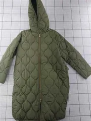 ◇ ⊇ エマテイラー Emma Taylor キルティングフードコート カーキ系 36 レディース E  【1601070015032】