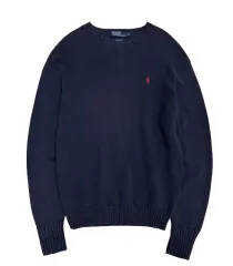 00s ポロ コットンニット ネイビー