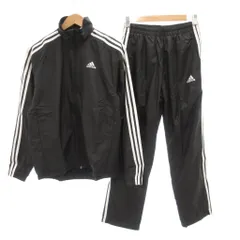 アディダス adidas ウインドブレーカー セットアップ ジャケット パンツ S 黒 ブラック 3本ライン IA5215 /UO