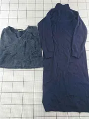 ◇ Θ ユナイテッドアローズ A day in the life シャギーニットベスト＆ワンピースセット レディース F E  【1601070015742】