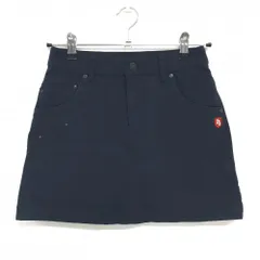 パーリーゲイツ スカート ネイビー×レッド×白 後ろロゴプリント 内側ニコちゃん 30周年 レディース 00(XS) ゴルフウェア PEARLY GATES