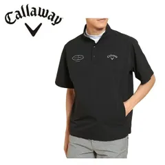 キャロウェイ ゴルフ メンズ 8WAYストレッチ 半袖プルオーバーブルゾン Callaway Golf  C25116100 ブラック(1010)