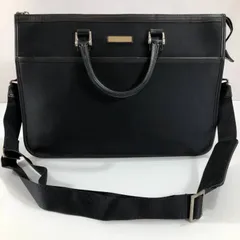美品 バーバリー ビジネスバッグ ナイロン×レザー ブラック