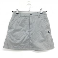 【超美品】パーリーゲイツ スカート グレー ロゴキルティング風 総柄 裏起毛  レディース 0(S) ゴルフウェア PEARLY GATES