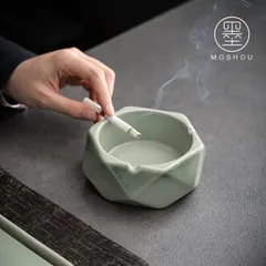 【未使用新品】イタリアンスタイルの小型和風禅風家庭用ブラック灰皿陶器カンフー茶器アクセサリー 茶盆 建水茶椀 水鉢 洗面器