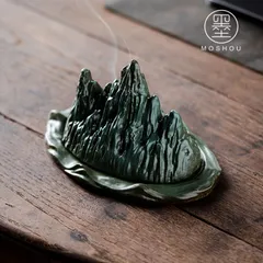 【新品未使用】陶器製 手彫り牡丹花 香炉、エッセンシャルオイル香立て、オフィス客室、茶室家具、一品