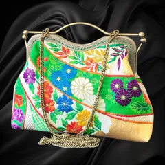 【No.728】着物リメイクバッグ、和風オリジナルバッグ、着物ショルダーバッグ