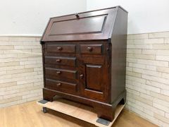 ◇北海道民芸家具 ライティングビューロー デスク 書斎 勉強机 樺材