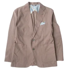 未使用 g-stage ジーステージ リネン テーラード ジャケット ブレザー 背抜き 150203 サイズXL 茶 ブラウン メンズ 古着 中古 USED