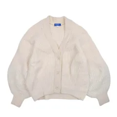 良品 BLUE LABEL CRESTBRIDGE ブルーレーベル クレストブリッジ  ボリュームスリーブ ニットカーディガン 羽織 38 アイボリー レディース 古着 中古 USED