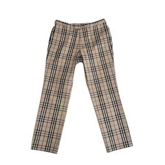 バーバリーズ パンツ 金ボタン ノバチェック ウール スラックス 長