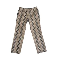 古着 バーバリーブラックレーベル コットンパンツ クリーニング済み ノバチェック柄 ベージュ メンズ ウエスト76