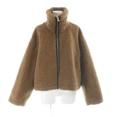 ロペピクニック ROPE Picnic ジップボアブルゾン ジャケット 38 茶 ブラウン スタンドカラー 長袖 /AB ■OS