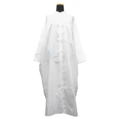 美品 JOURNAL STANDARD LUXE ジャーナルスタンダード ラックス タイプライター バンドカラー シャツ ワンピース ドレス 白 レディース 古着 中古 USED