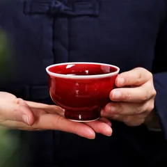 【新品未使用】ラング紅茶器窯変陶磁器茶器単杯専用工夫茶碗茶杯羅漢聞香主人杯