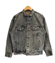 リーバイス Levi's 80s 80's 57508-0256 USA製 ケミカルウォッシュ ブラックデニムジャケット ヴィンテージ 黒 XL ジャケット ブラック 101MT-5684