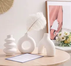 フラワーベース　花瓶　3点セット　お洒落な花瓶　アート　オブジェ