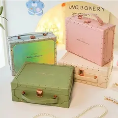 ジュエリーボックス ミラー付き 大容量 アクセサリー リング ブローチ イヤリング ピアス 収納 ピンク ベージュ グリーン グレー たっぷり