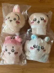 ちいかわクリップぬいぐるみ うさぎ ラッコ カニ モモンガ フルセット
