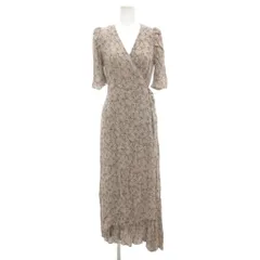 フレイアイディー FRAY I.D 22SS ヴィスコースフラワープリントワンピース カシュクール風 ロング丈 0 ベージュ FWFO221048 /AE