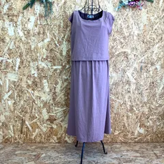 SG4902 Milk tea 授乳 ワンピース ノースリーブ ロング丈 モスピンク